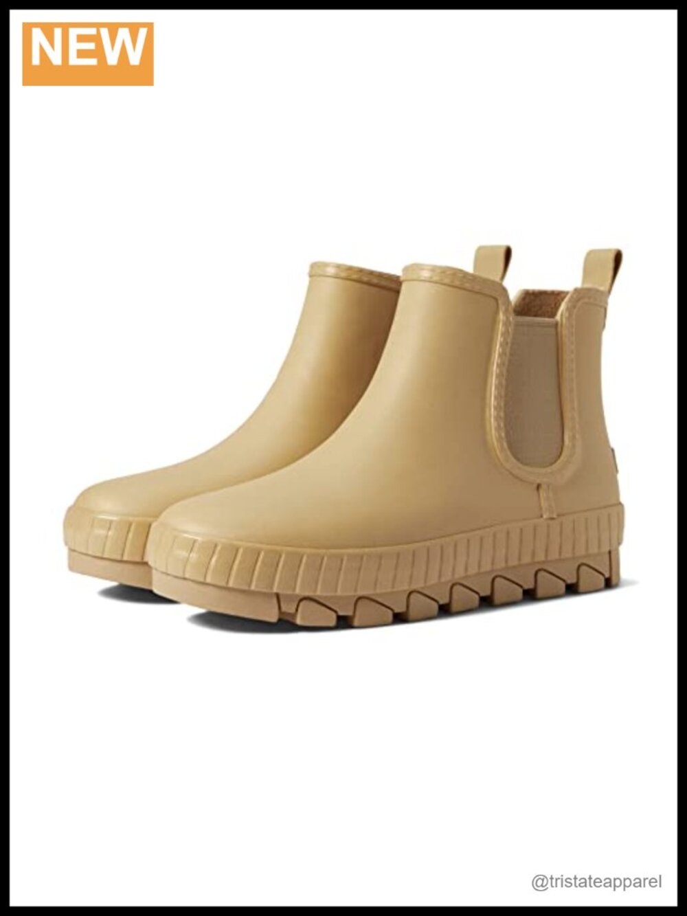 Women's Rain Boots Chelsea Style Rubber Microfleece Lined